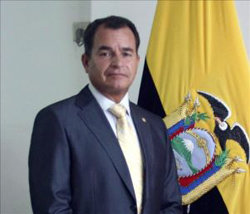 El comandante de la Fuerza Aérea Ecuatoriana, Rodrigo Bohórquez